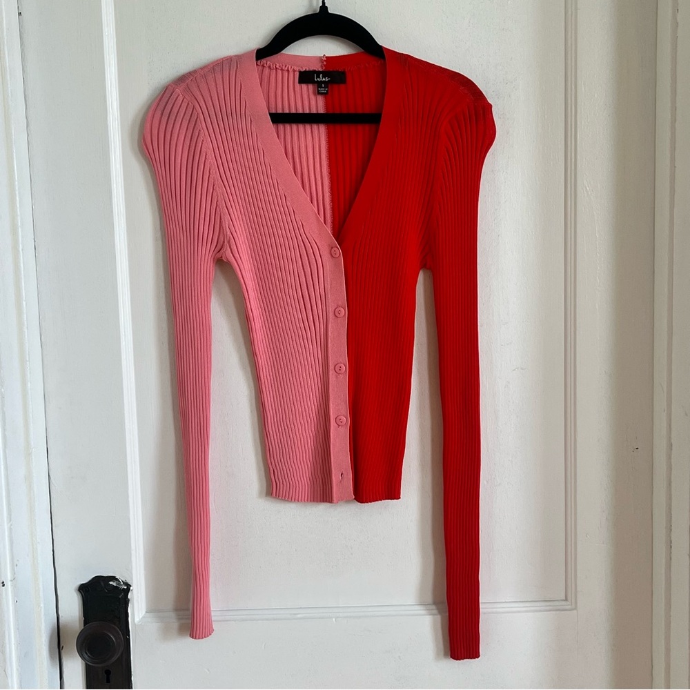 Lulu’s Colorblock Ribbed Top with Buttons
